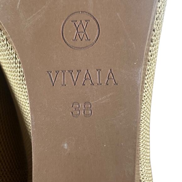 Vivaia Wedge Heels Sz 38 US 7 Beige Knit Pointed Toe Eco-Friendly Comfort Shoes - Picture 6 of 11